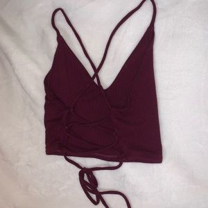 Burgundy crop top